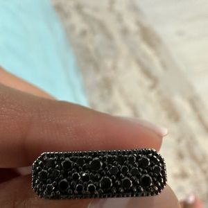 House of Virtruve Ring 1/2 ct tw Black Diamonds Sterling Silver